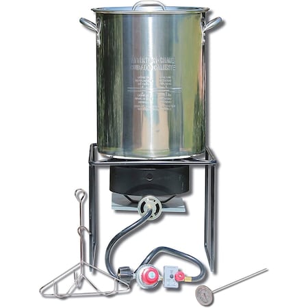 King Kooker Turkey Fryer, 29qt., Stainless Steel Turkey Pot SS12RTF